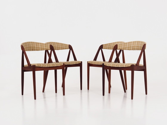 Image 1 of Set van vier teakhouten stoelen, Deens ontwerp, 1970S, Ontwerper: Kai Kristiansen