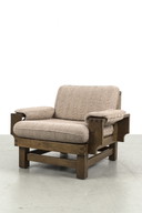 Vintage Brutalistische fauteuil
