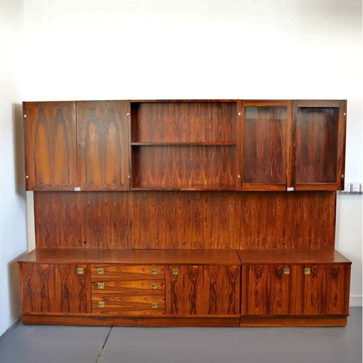 Vintage palissander dressoir met drie panelen, 1970