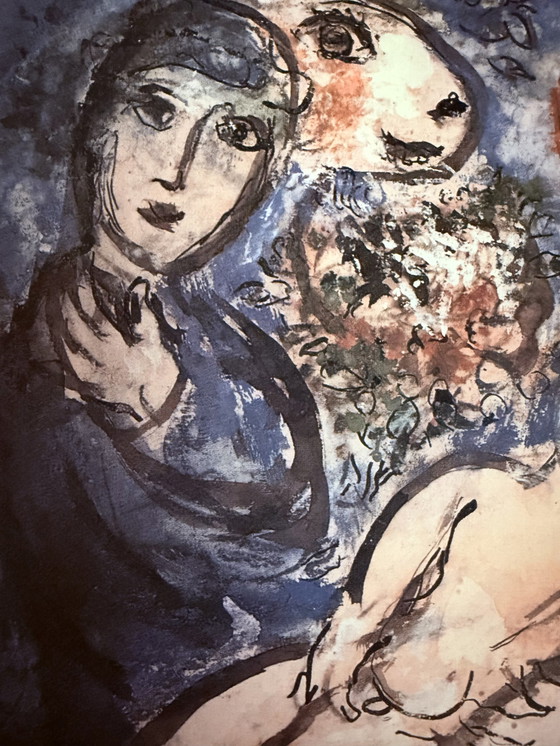 Image 1 of Marc Chagall: Gesigneerde Lithografie, Genummerd 89/250.