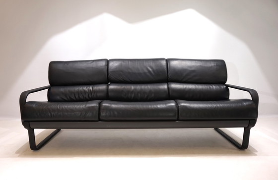 Image 1 of Drabert Lobbytop Lederen Woonkamerset Sofa / Fauteuil Door Otto Zapf, 1979