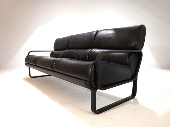 Image 1 of Drabert Lobbytop Lederen Woonkamerset Sofa / Fauteuil Door Otto Zapf, 1979