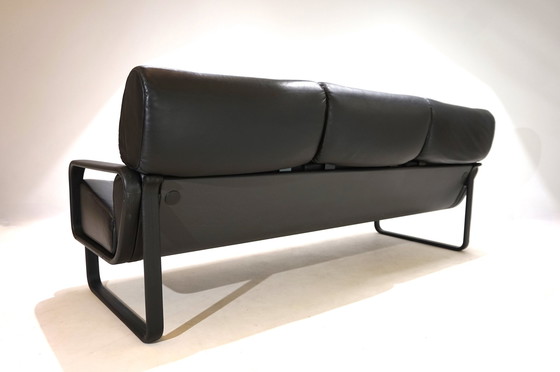 Image 1 of Drabert Lobbytop Lederen Woonkamerset Sofa / Fauteuil Door Otto Zapf, 1979