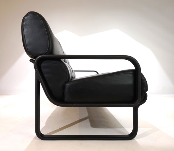 Image 1 of Drabert Lobbytop Lederen Woonkamerset Sofa / Fauteuil Door Otto Zapf, 1979