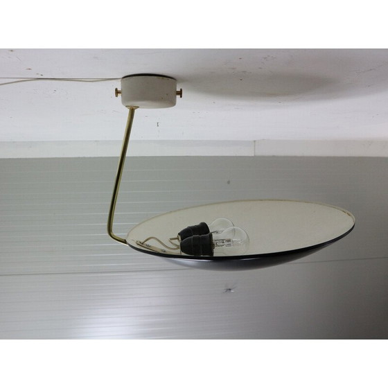 Image 1 of Vintage wandlamp model-232 in aluminium, messing en marmer van Bruno Gatta voor Stilnovo, Italië 1960