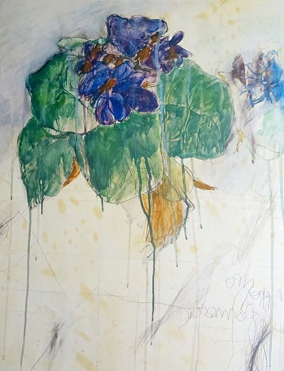 Image 1 of Bruno Bruni - " Fiore " - Offsetlithografie - Handgesigneerd 