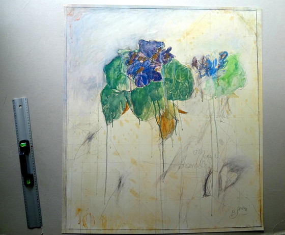 Image 1 of Bruno Bruni - " Fiore " - Offsetlithografie - Handgesigneerd 