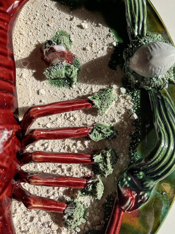 Image 1 of Grote decoratieve aardewerken schotel van J. Caldas da Rainha