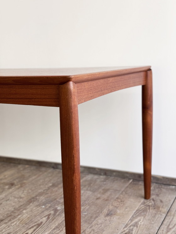 Image 1 of Mid Century Moderne Deense eettafel in teak van H.W. Klein voor Bramin, uitschuifbaar, 1960