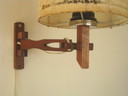Vintage Jaren 60 Teak Wandlamp / Schemerlamp