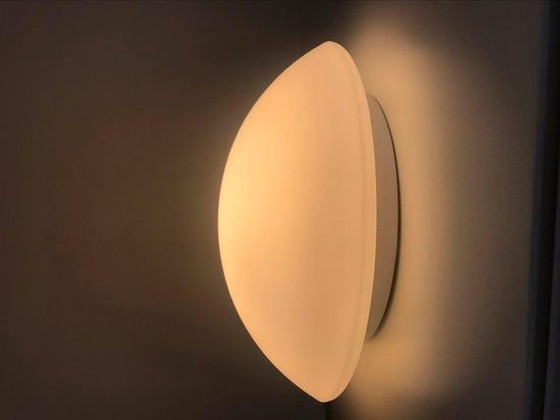 Image 1 of Vintage Deknudt Plafondlamp Melkglas Metaal Wandlamp Lamp 80