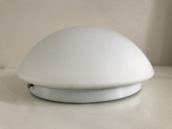 Image 1 of Vintage Deknudt Plafondlamp Melkglas Metaal Wandlamp Lamp 80