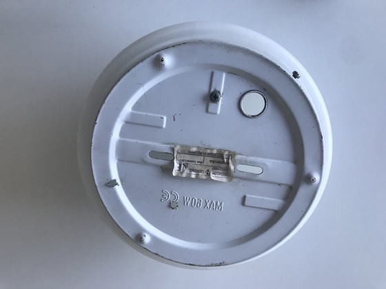 Image 1 of Vintage Deknudt Plafondlamp Melkglas Metaal Wandlamp Lamp 80