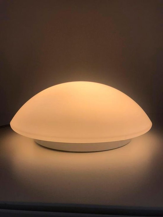 Image 1 of Vintage Deknudt Plafondlamp Melkglas Metaal Wandlamp Lamp 80