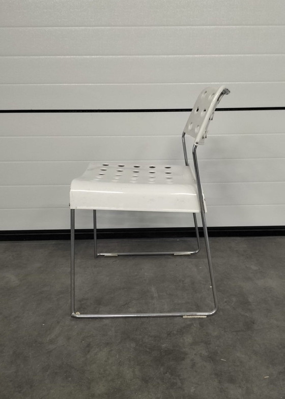 Image 1 of Bieffeplast White Omstak Chairs By Rodney Kinsman