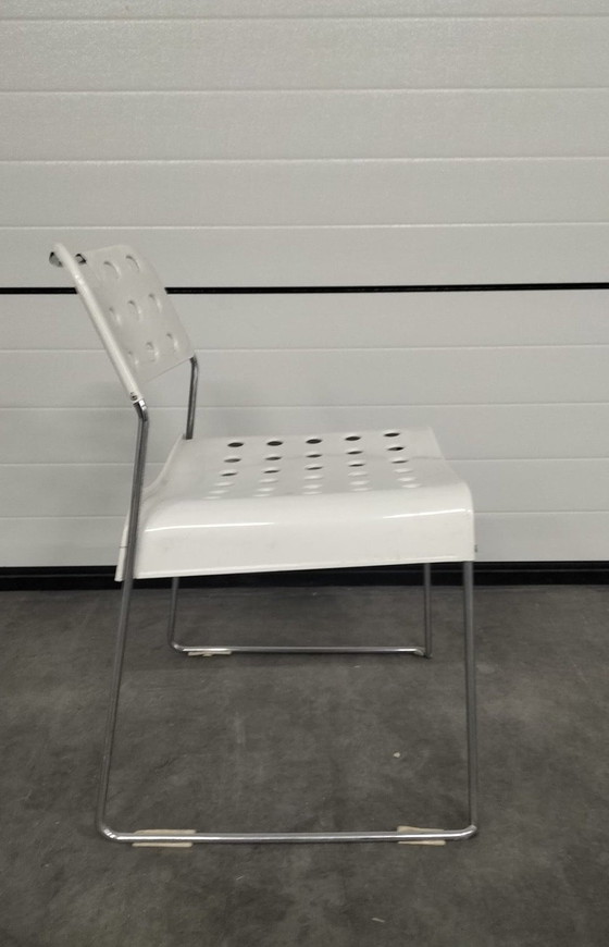 Image 1 of Bieffeplast White Omstak Chairs By Rodney Kinsman