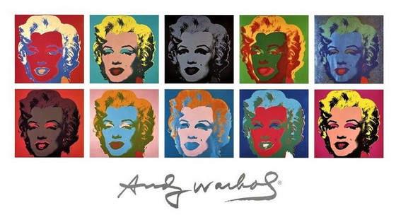 Image 1 of Andy Warhol ---- Ten Marilyns--zeer groot.