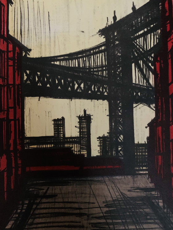 Image 1 of Bernard Buffet, “New York, 1965” Openingspromotie! Kleuren Lithografie.