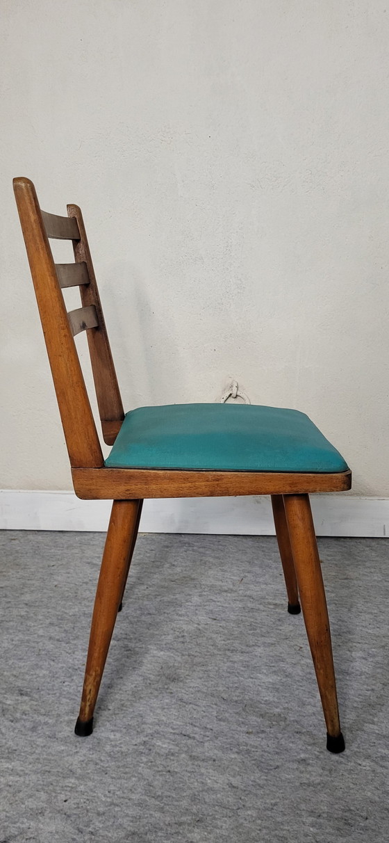 Image 1 of 4 Stoelen jaren 50/60 met spillepoten