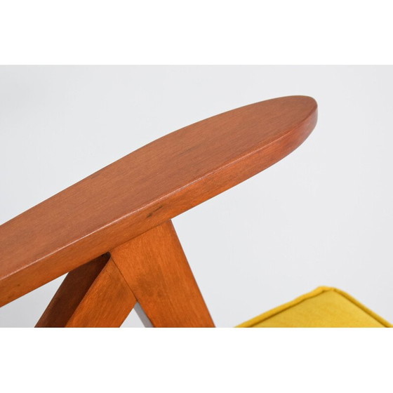 Image 1 of Vintage Poolse fauteuil B310 model geel 1960