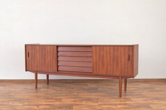 Image 1 of Mid Century Zweeds Teak Dressoir Model Trio Door Nils Jonsson Voor Hugo Troeds, 1960S.