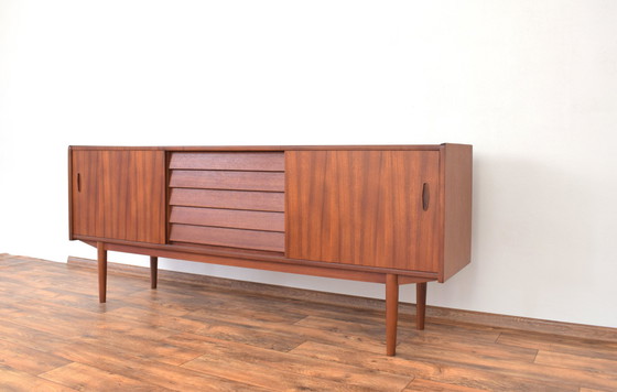 Image 1 of Mid Century Zweeds Teak Dressoir Model Trio Door Nils Jonsson Voor Hugo Troeds, 1960S.