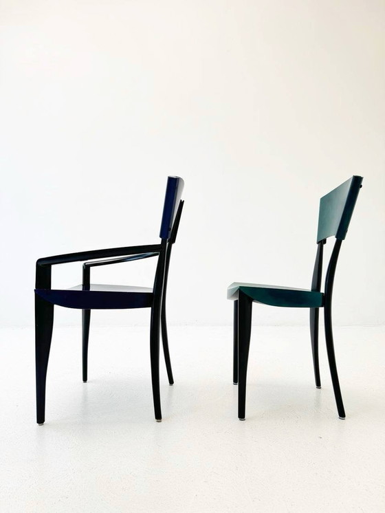 Image 1 of Set van 2 Italiaanse stoelen Karina Door Gaby Fois Dorell Voor Sawaya & Moroni, jaren 2000