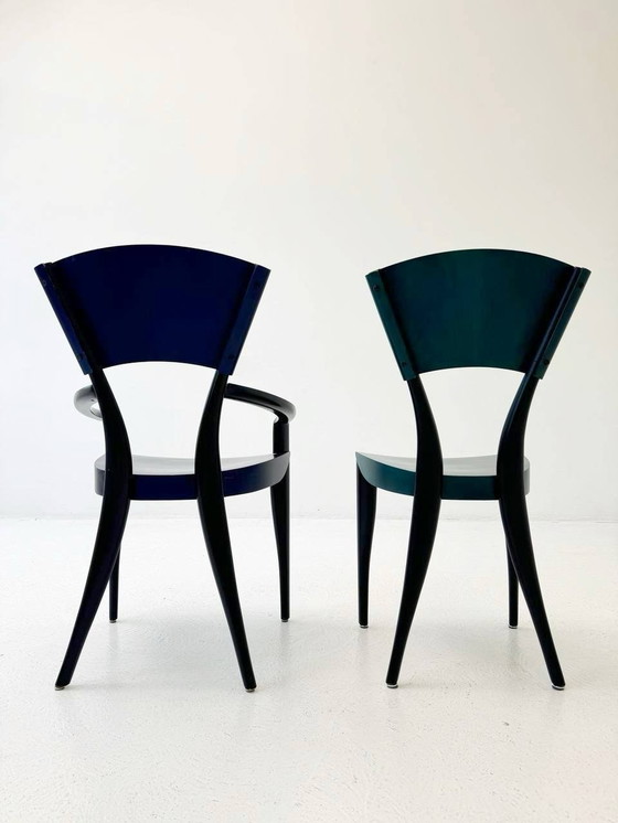 Image 1 of Set van 2 Italiaanse stoelen Karina Door Gaby Fois Dorell Voor Sawaya & Moroni, jaren 2000