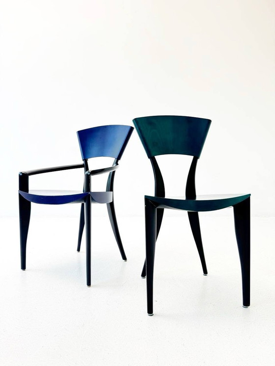 Image 1 of Set van 2 Italiaanse stoelen Karina Door Gaby Fois Dorell Voor Sawaya & Moroni, jaren 2000