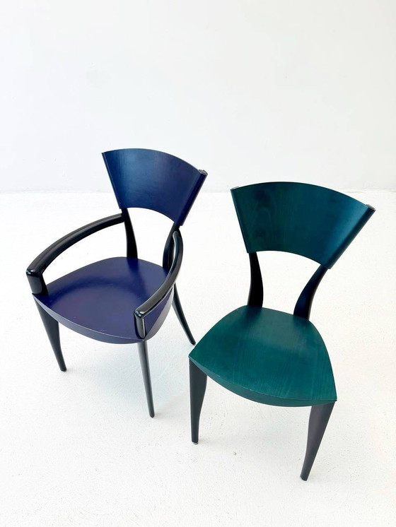 Image 1 of Set van 2 Italiaanse stoelen Karina Door Gaby Fois Dorell Voor Sawaya & Moroni, jaren 2000