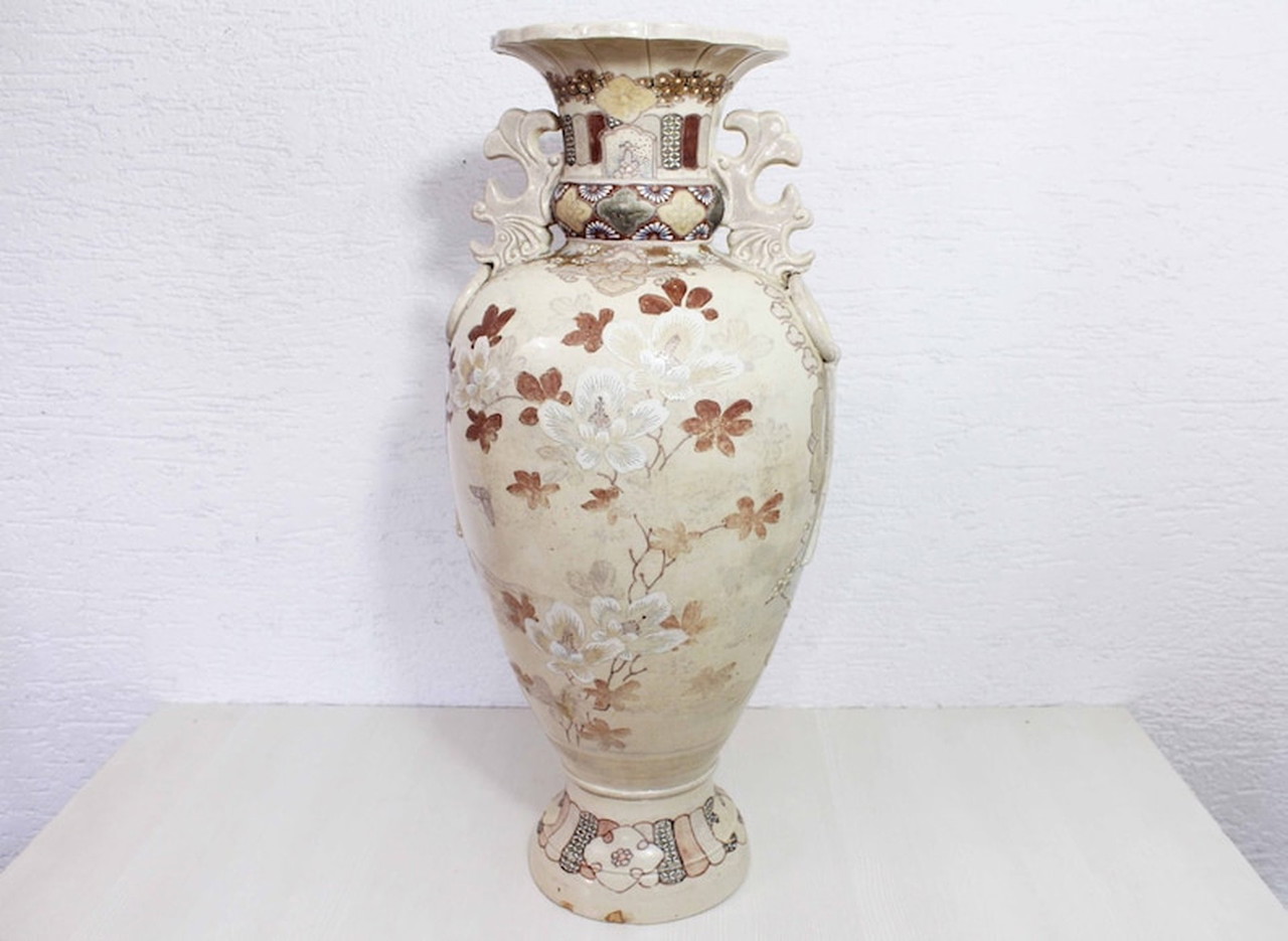 sanさま Grote keramische Satsuma vaas, XXe Japan, Samurai vaas | €350