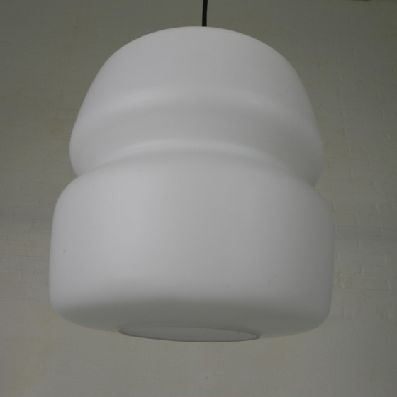 Image 1 of Vintage Hanglamp Met Opaline Glazen Bol, Jaren 60