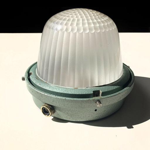 Vintage plafondlamp Holophane E200 1950