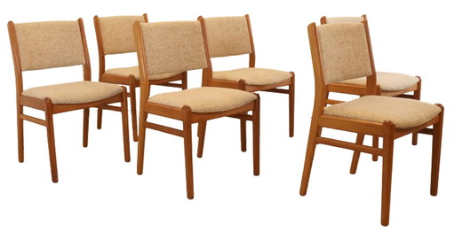 6x Deense eetkamerstoelen stoelen 'Bagenkop' vintage