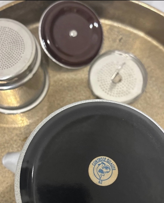 Image 1 of Geëmailleerde stalen koffiepot