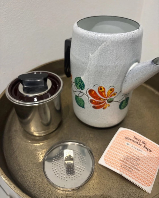 Image 1 of Geëmailleerde stalen koffiepot