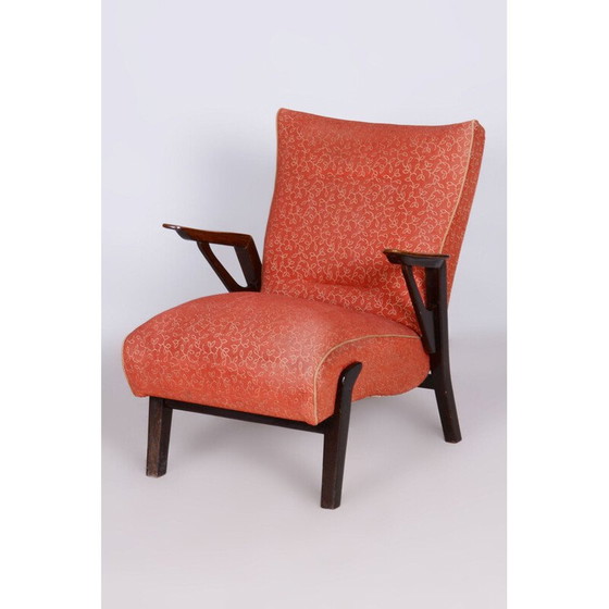 Image 1 of Vintage art deco eiken fauteuil van Antonin Kybal, Tsjecho-Slowakije 1930