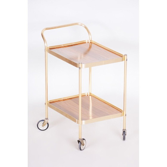 Image 1 of Vintage messing en formica drankenkar, Frankrijk 1950