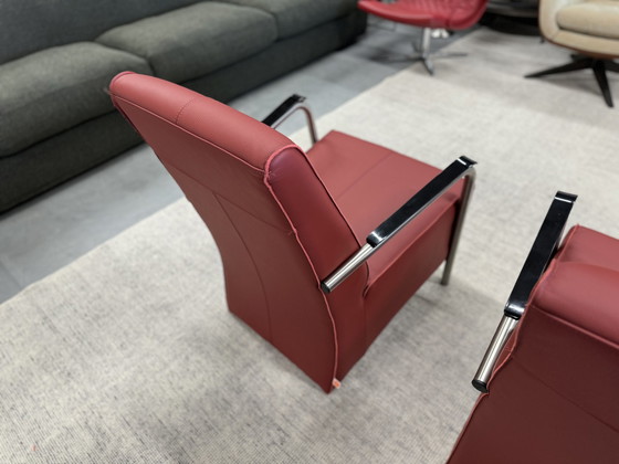 Image 1 of 1 Jess Design Bari Fauteuil rood leer 