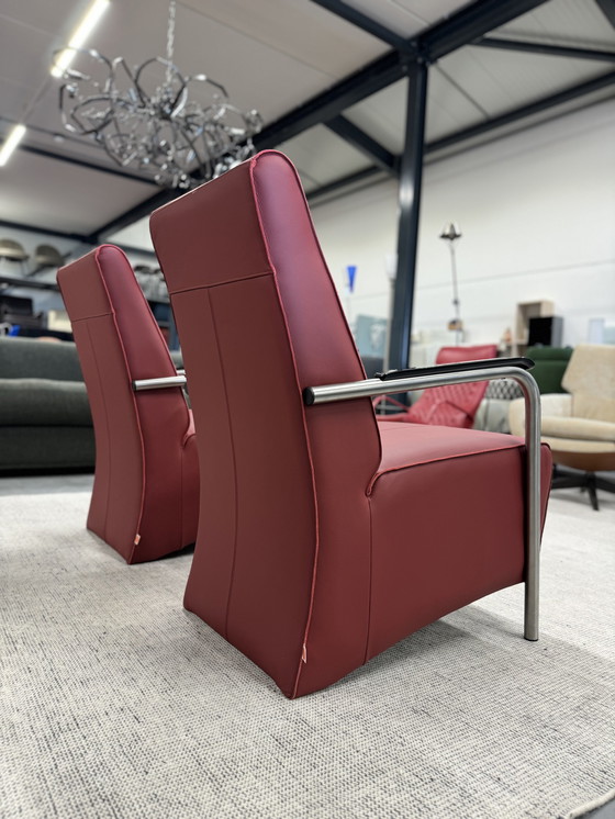 Image 1 of 1 Jess Design Bari Fauteuil rood leer 