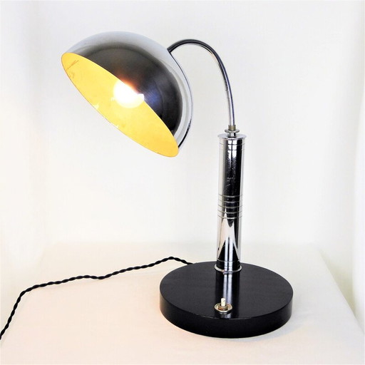 Vintage chromen bureaulamp, 1930