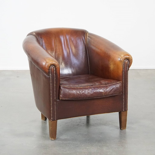 Vintage Schapenleren Clubfauteuil