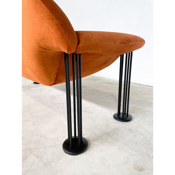 Image 1 of Vintage oranje bank van Burkhard Vogtherr voor Hain + Tohme, 1980