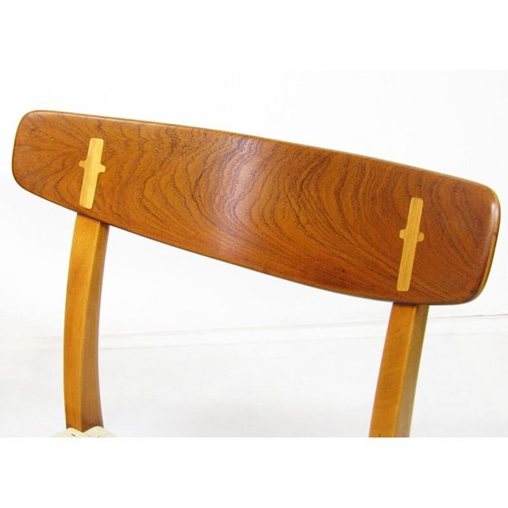Image 1 of Set van 4 vintage Ch-23 stoelen van Hans Wegner voor Carl Hansen, jaren 1950