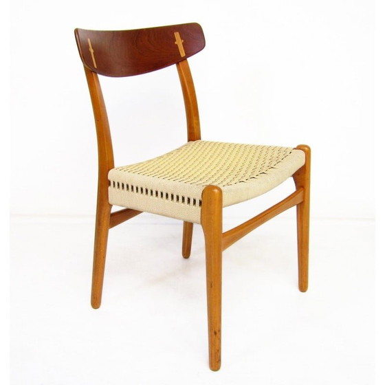 Image 1 of Set van 4 vintage Ch-23 stoelen van Hans Wegner voor Carl Hansen, jaren 1950