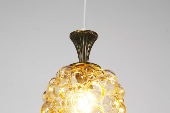 Image 1 of 1x Petite amber bubble glazen hanglamp