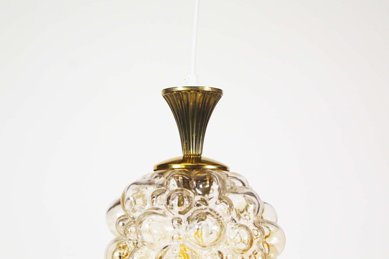 Image 1 of 1x Petite amber bubble glazen hanglamp