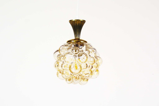 1x Petite amber bubble glazen hanglamp