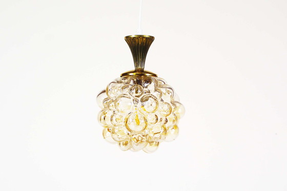 Image 1 of 1x Petite amber bubble glazen hanglamp