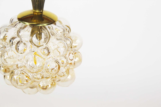 Image 1 of 1x Petite amber bubble glazen hanglamp